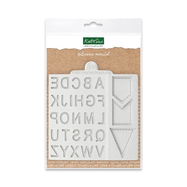 Silikonform - Wimpel mit Grossbuchstaben